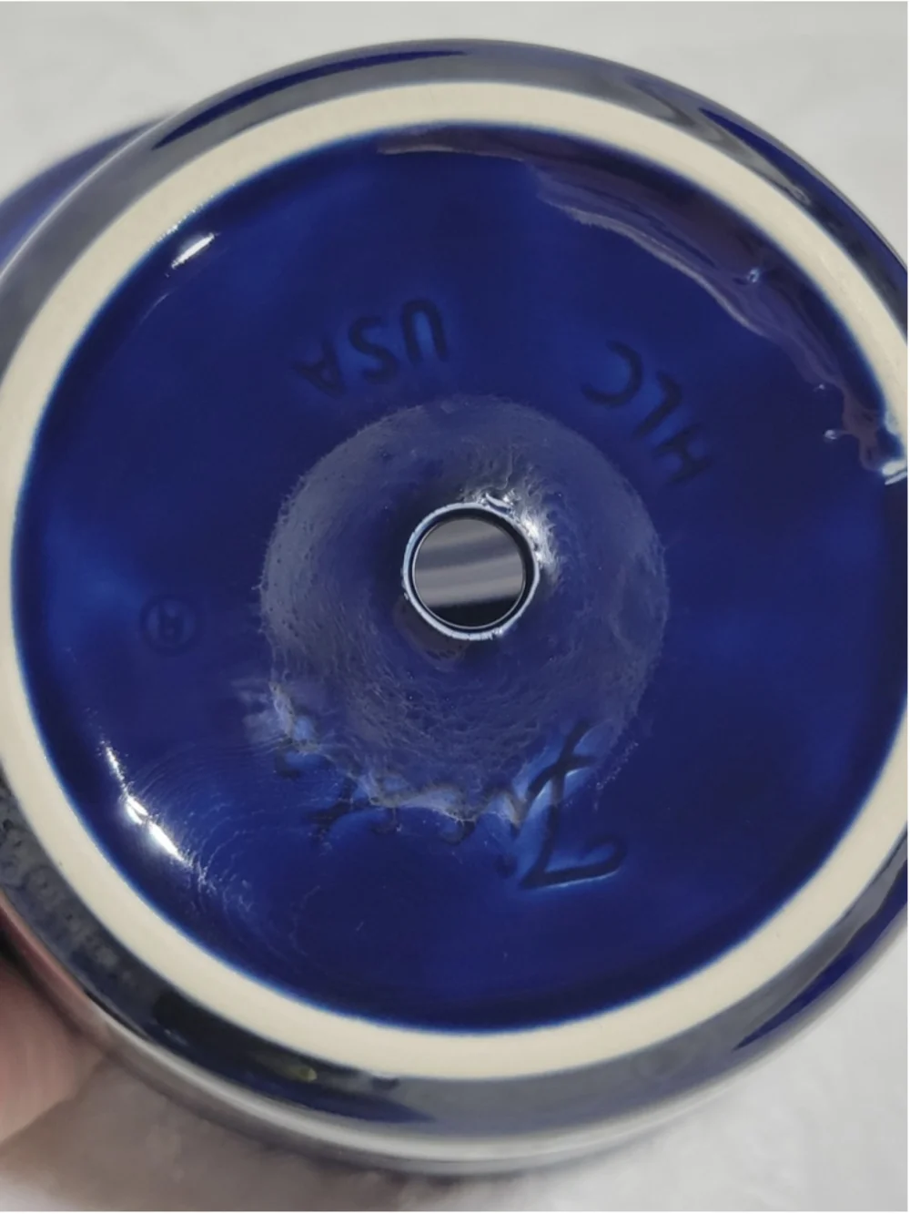 Fiesta® Fiestaware Betty Crocker Cobalt Flower Pot with Saucer Retired USA